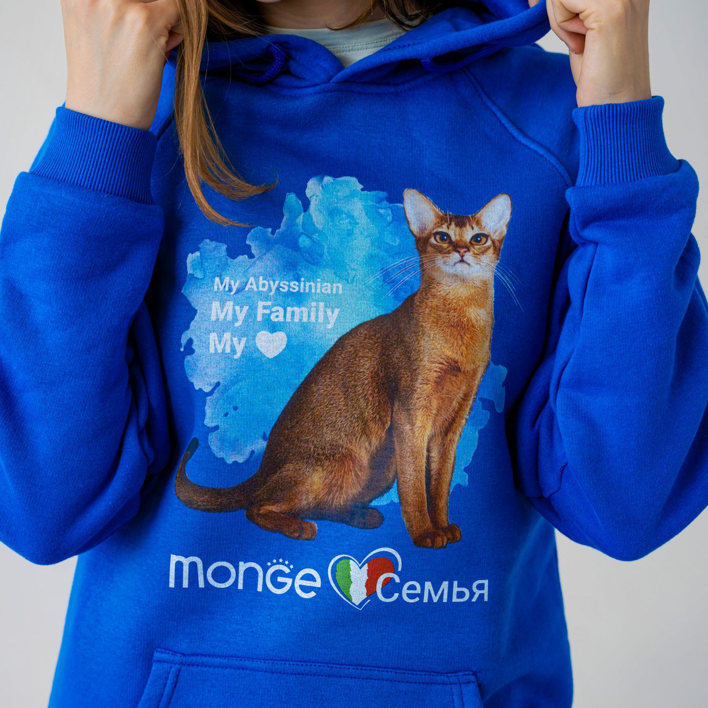 Monge Gift Shop collection 2023 толстовка синяя Абиссинская кошка размер L — фото 2