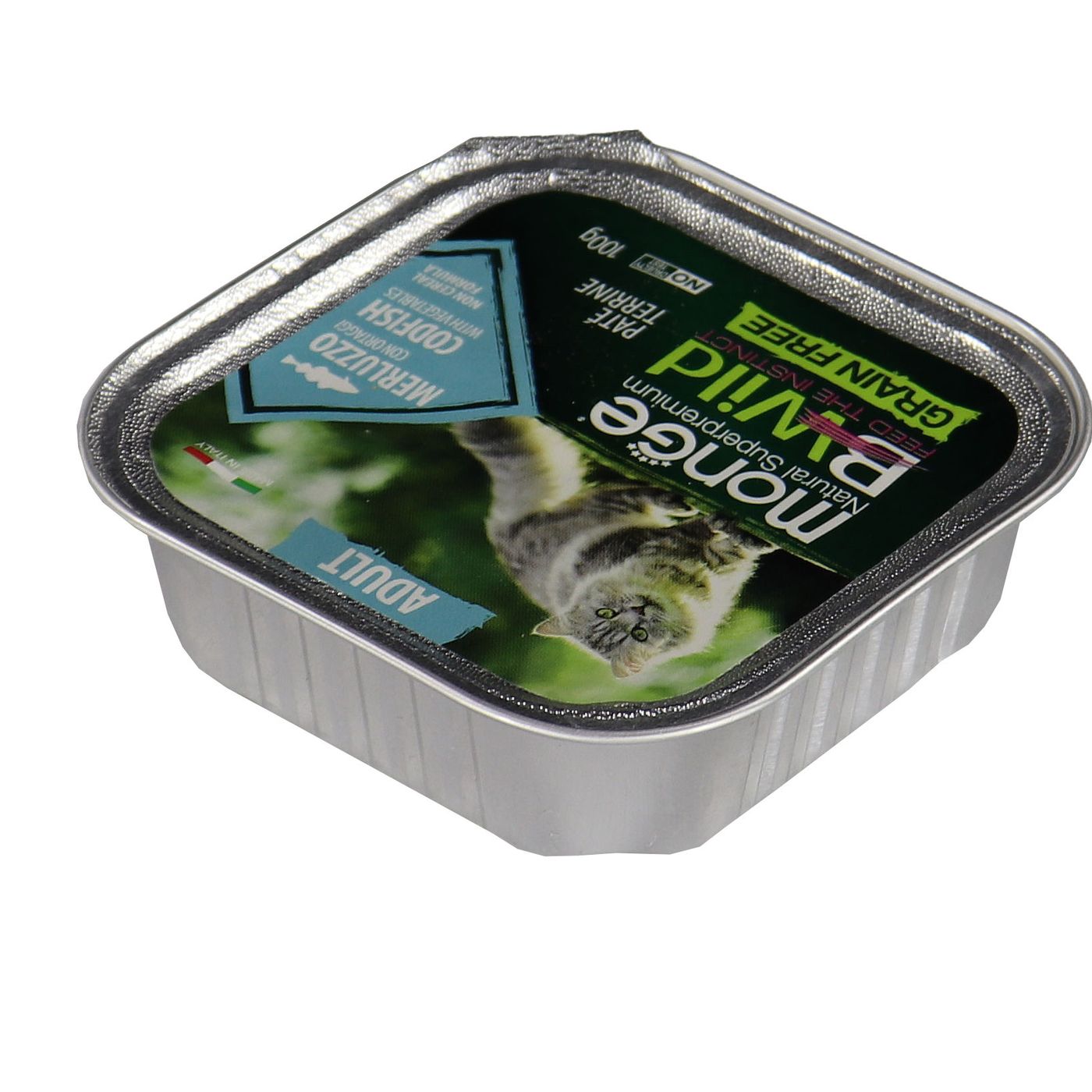 Влажный корм Monge Cat BWild GRAIN FREE для кошек, беззерновой, из трески с овощами, консервы 100 г — фото 26