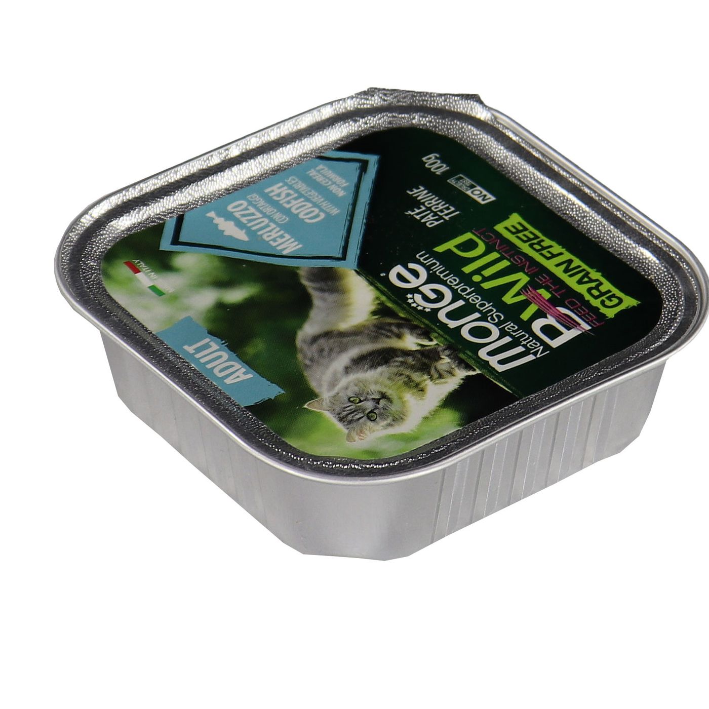 Влажный корм Monge Cat BWild GRAIN FREE для кошек, беззерновой, из трески с овощами, консервы 100 г — фото 27