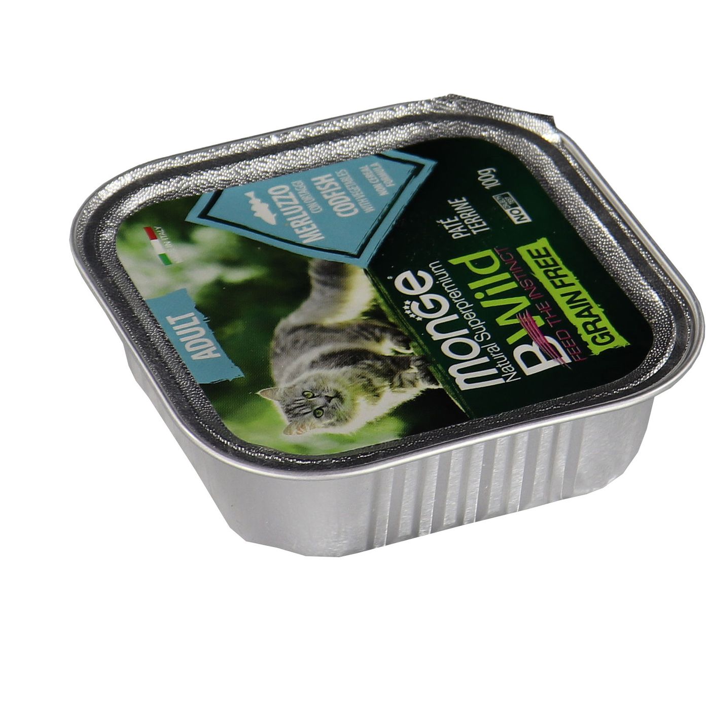 Влажный корм Monge Cat BWild GRAIN FREE для кошек, беззерновой, из трески с овощами, консервы 100 г — фото 28