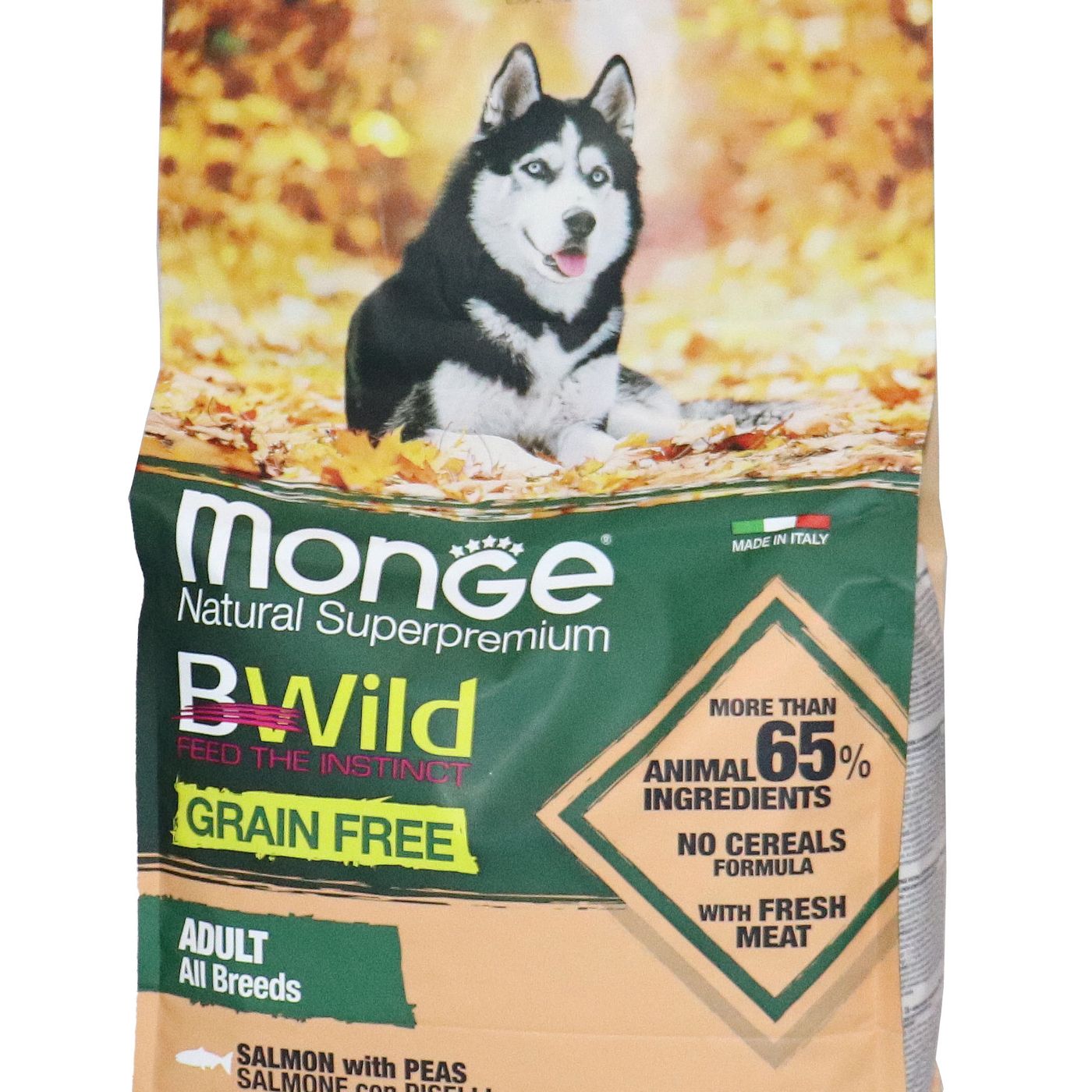 Сухой корм Monge Dog BWild GRAIN FREE для взрослых собак, беззерновой, из лосося 2,5 кг — фото 2