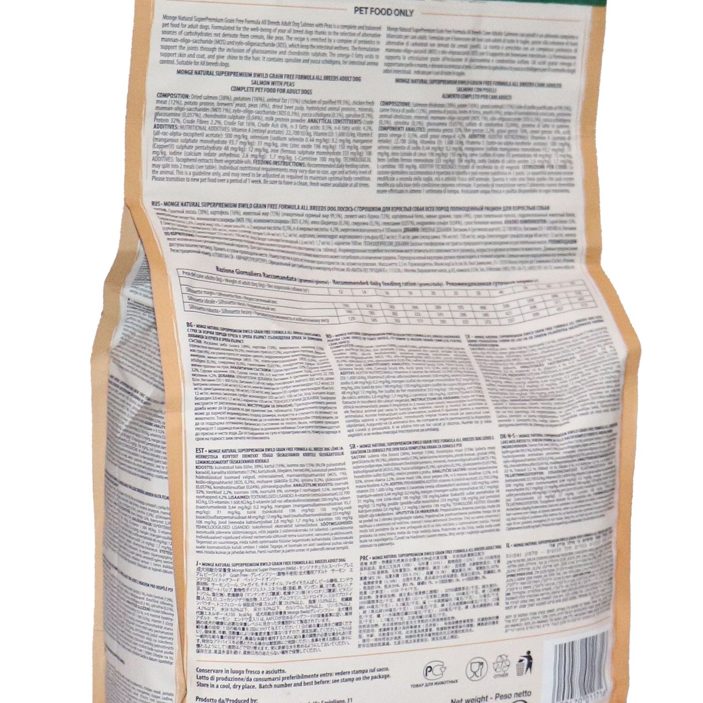 Сухой корм Monge Dog BWild GRAIN FREE для взрослых собак, беззерновой, из лосося 2,5 кг — фото 14