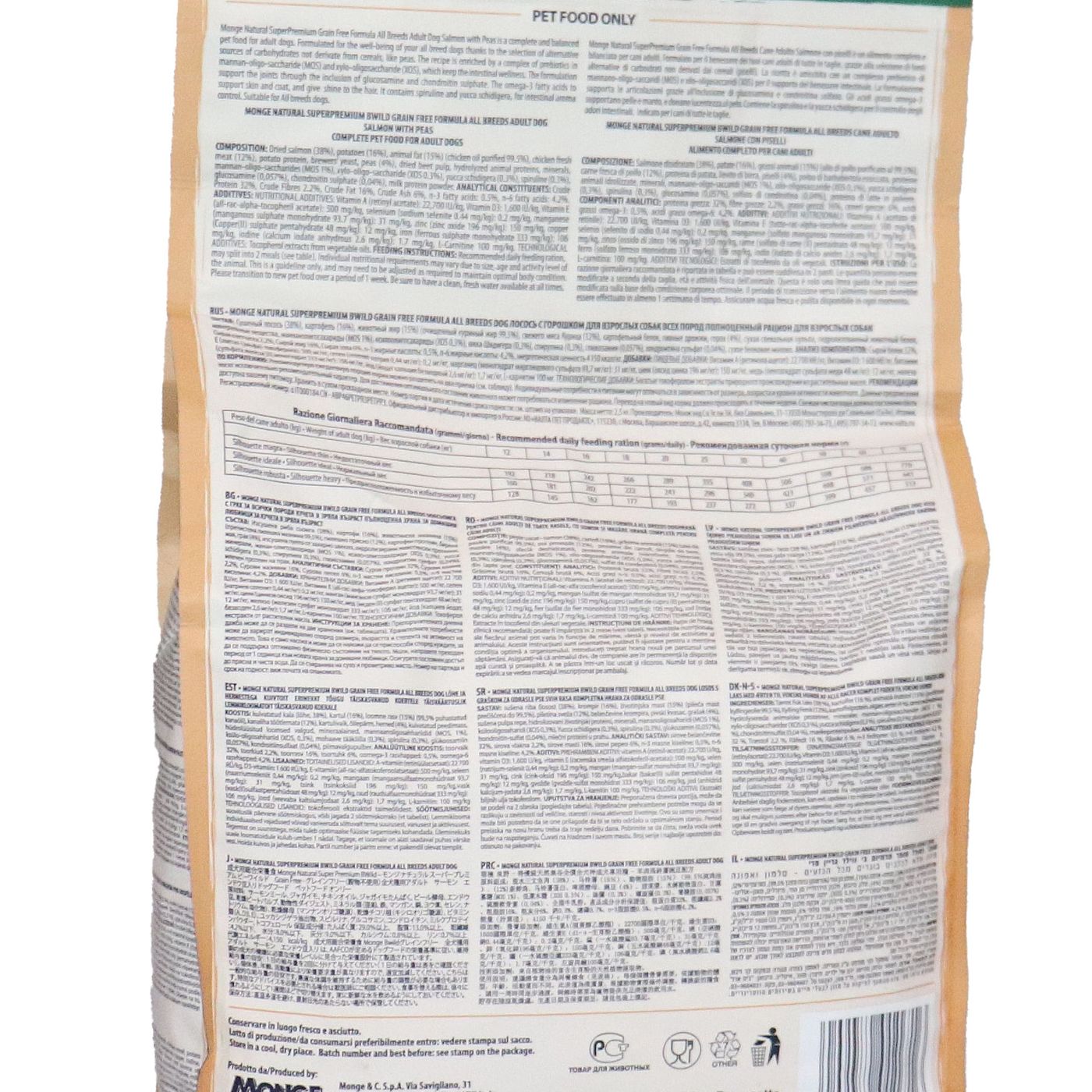 Сухой корм Monge Dog BWild GRAIN FREE для взрослых собак, беззерновой, из лосося 2,5 кг — фото 15