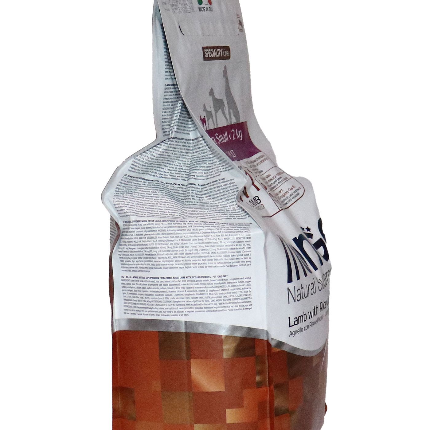 Сухой корм Monge Dog Speciality Line Extra Small для взрослых собак миниатюрных пород, из ягненка с рисом и картофелем 2,5 кг — фото 26