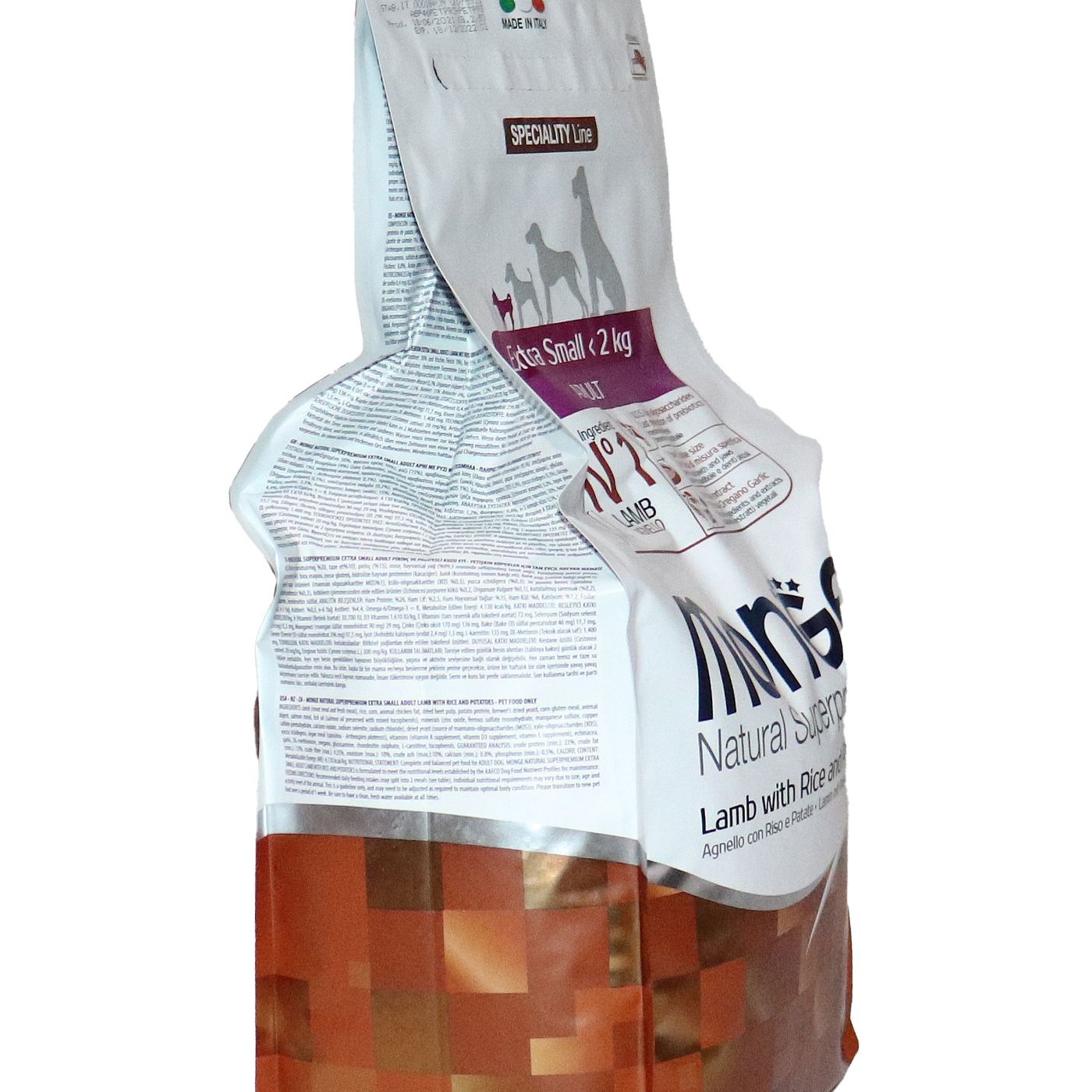Сухой корм Monge Dog Speciality Line Extra Small для взрослых собак миниатюрных пород, из ягненка с рисом и картофелем 2,5 кг — фото 27
