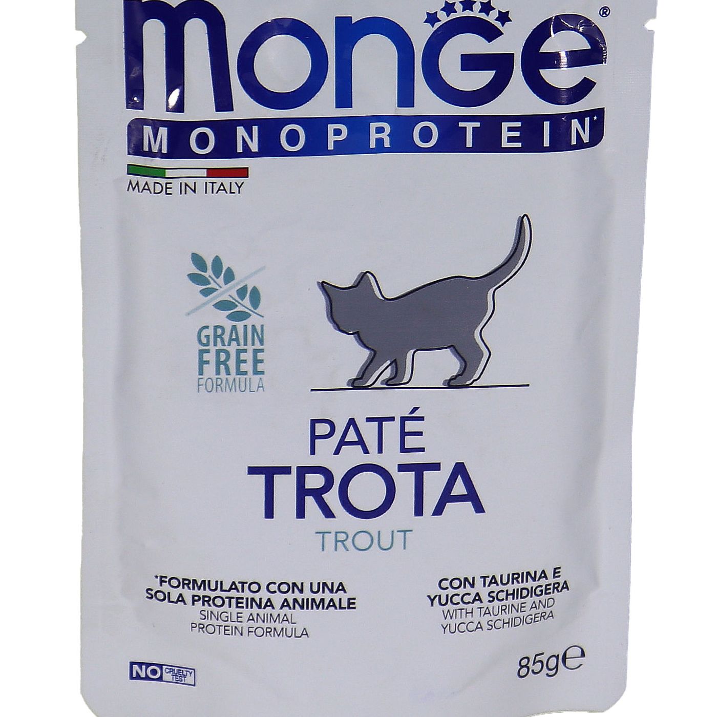 Влажный корм Monge Cat Natural Monoprotein для котят и беременных кошек, из форели, паучи 85 г — фото 2