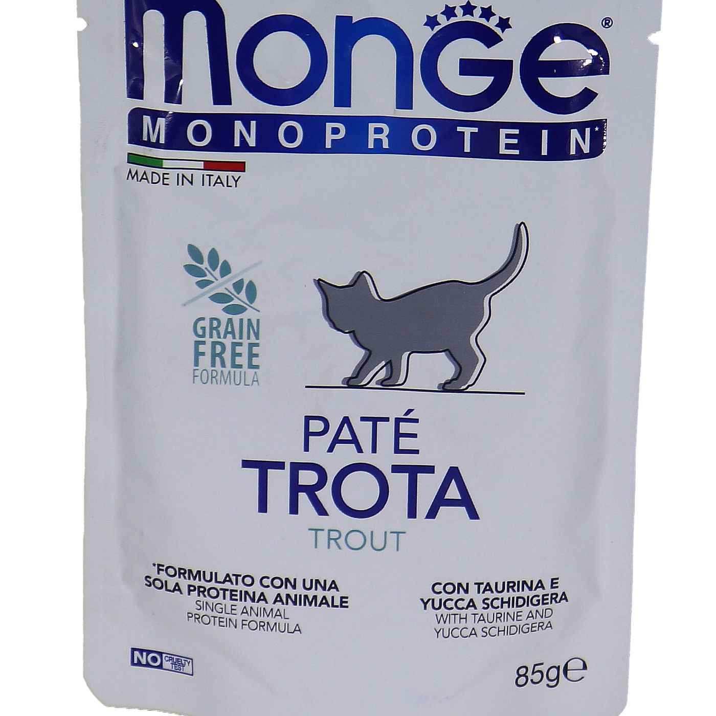 Влажный корм Monge Cat Natural Monoprotein для котят и беременных кошек, из форели, паучи 85 г — фото 30