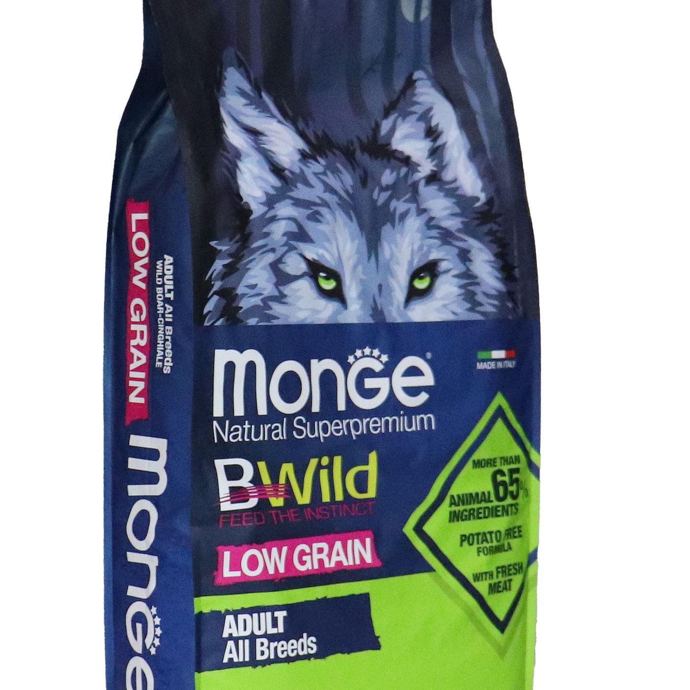 Сухой корм Monge Dog BWild LOW GRAIN для взрослых собак, низкозерновой, из мяса дикого кабана 12 кг — фото 26