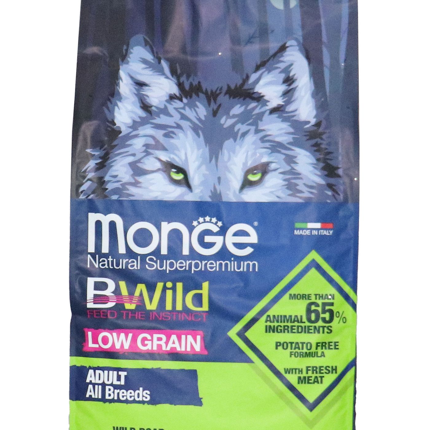 Сухой корм Monge Dog BWild LOW GRAIN для взрослых собак, низкозерновой, из мяса дикого кабана 12 кг — фото 30
