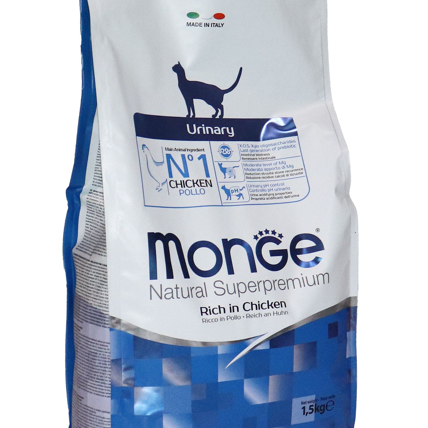 Сухой корм Monge Cat Daily Line Urinary для кошек, для профилактики МКБ, с курицей 1,5 кг — фото 34