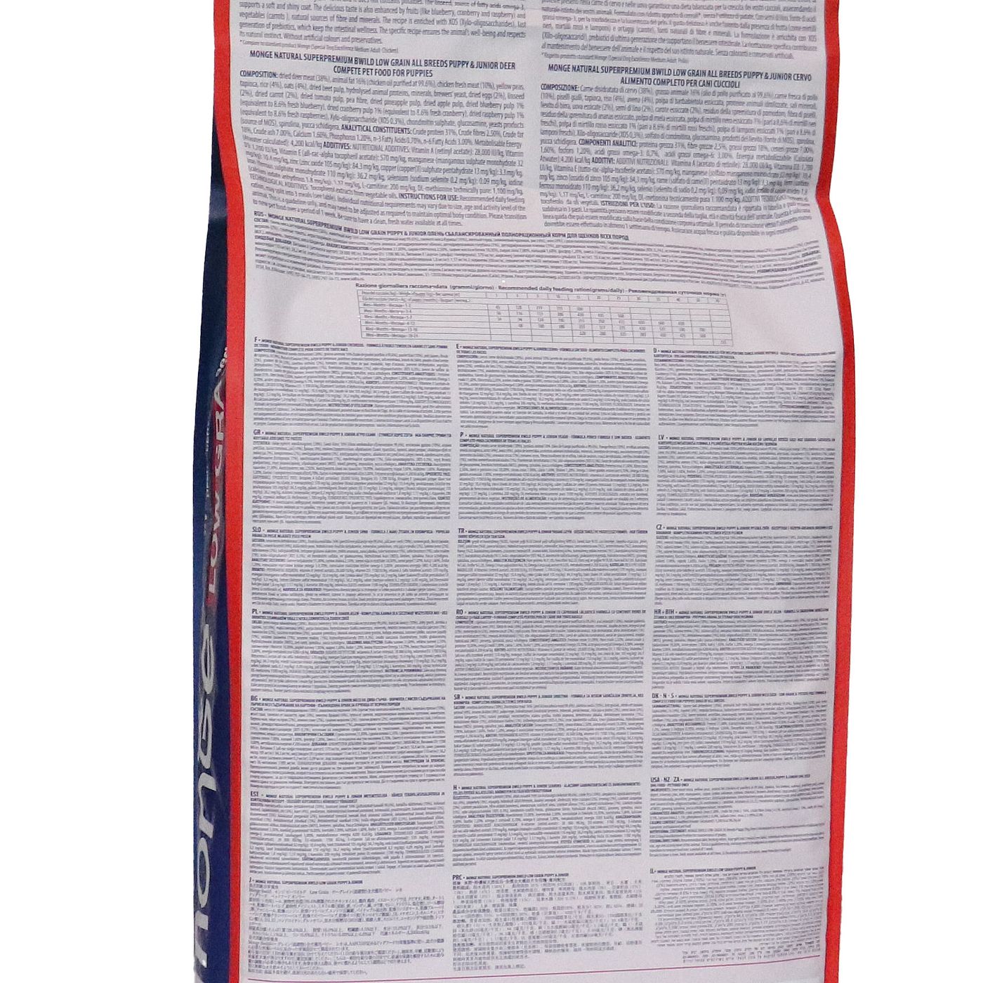 Сухой корм Monge Dog BWild LOW GRAIN Puppy & junior для щенков, низкозерновой, из мяса оленя 12 кг — фото 16