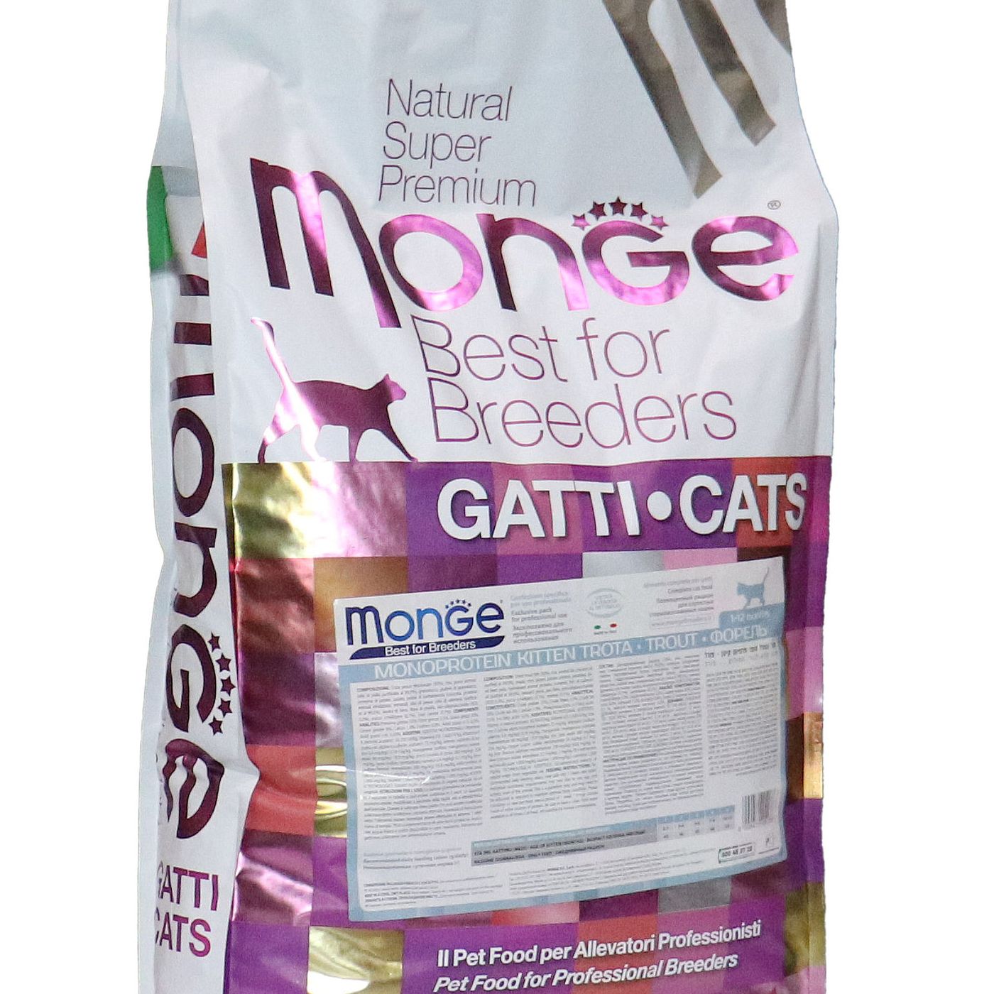 Сухой корм Monge Cat PFB Speciality Line Monoprotein для котят и беременных кошек, из форели 10 кг — фото 28