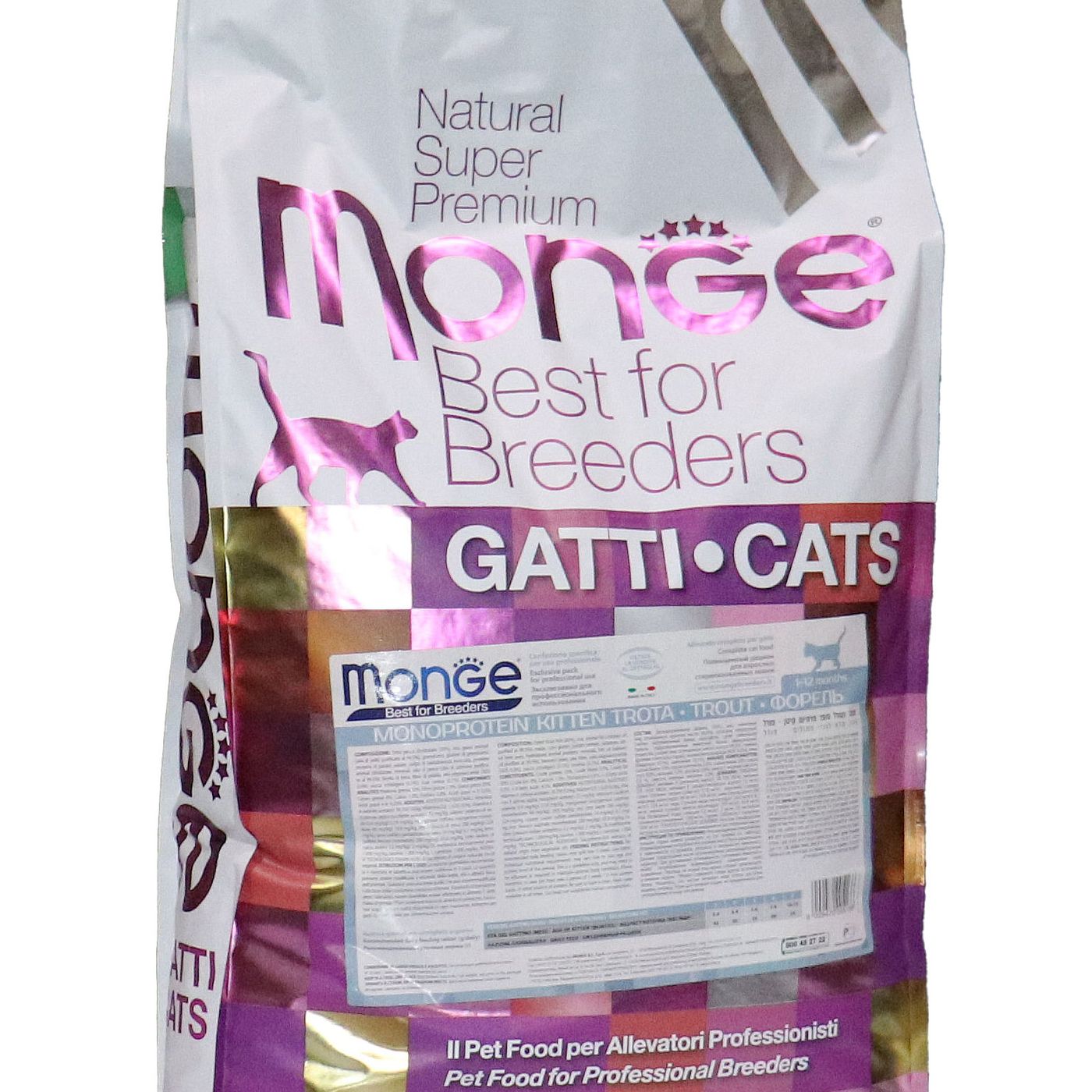 Сухой корм Monge Cat PFB Speciality Line Monoprotein для котят и беременных кошек, из форели 10 кг — фото 29