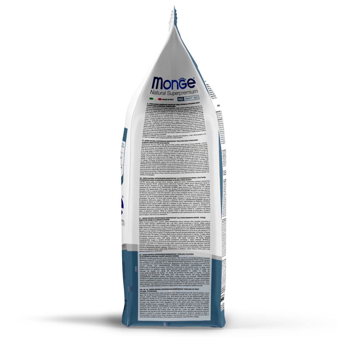 Сухой корм Monge Cat Speciality Line Monoprotein Sterilised для стерилизованных кошек, из форели 400 г — фото 10