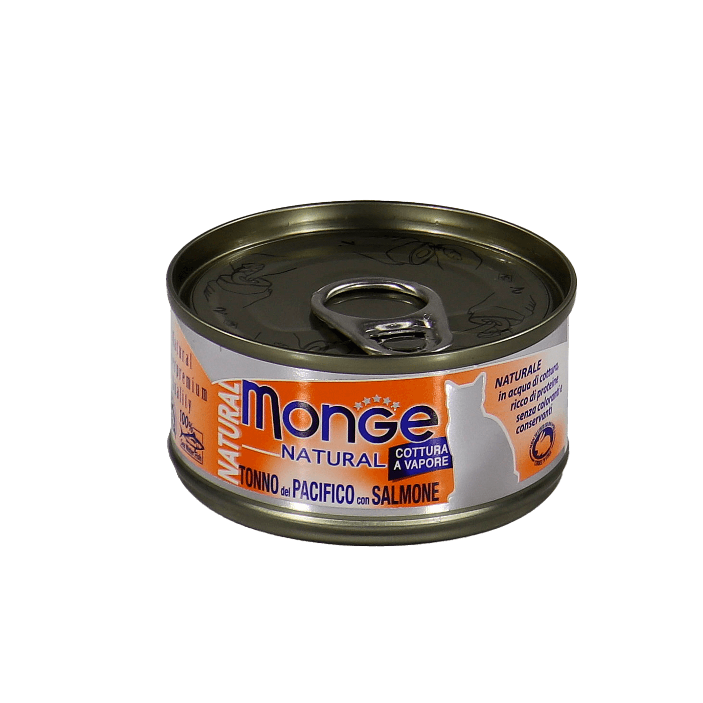 Влажный корм Monge Cat Natural для кошек, из тихоокеанского тунца с лососем, консервы 80 г — фото 29