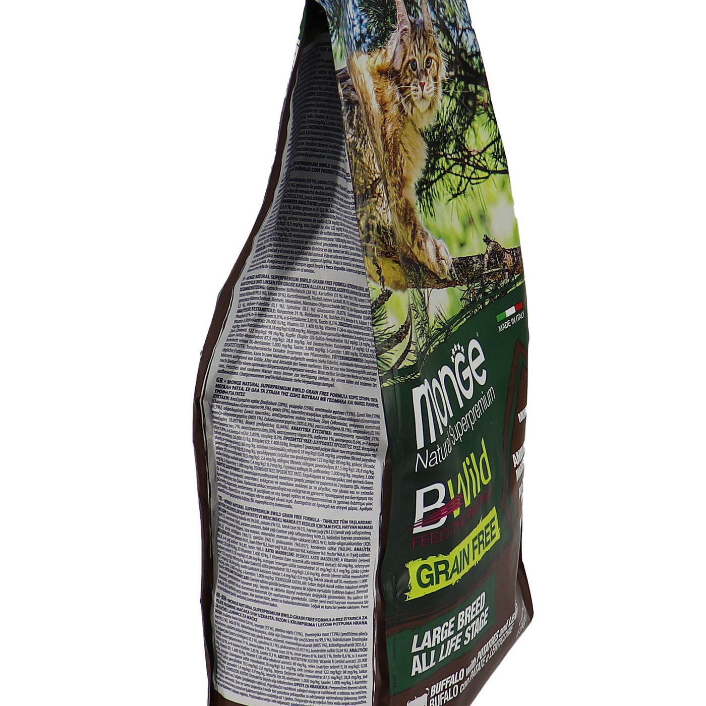 Сухой корм Monge Cat BWild GRAIN FREE для котят и крупных кошек, беззерновой, из мяса буйвола, 1,5 кг — фото 29