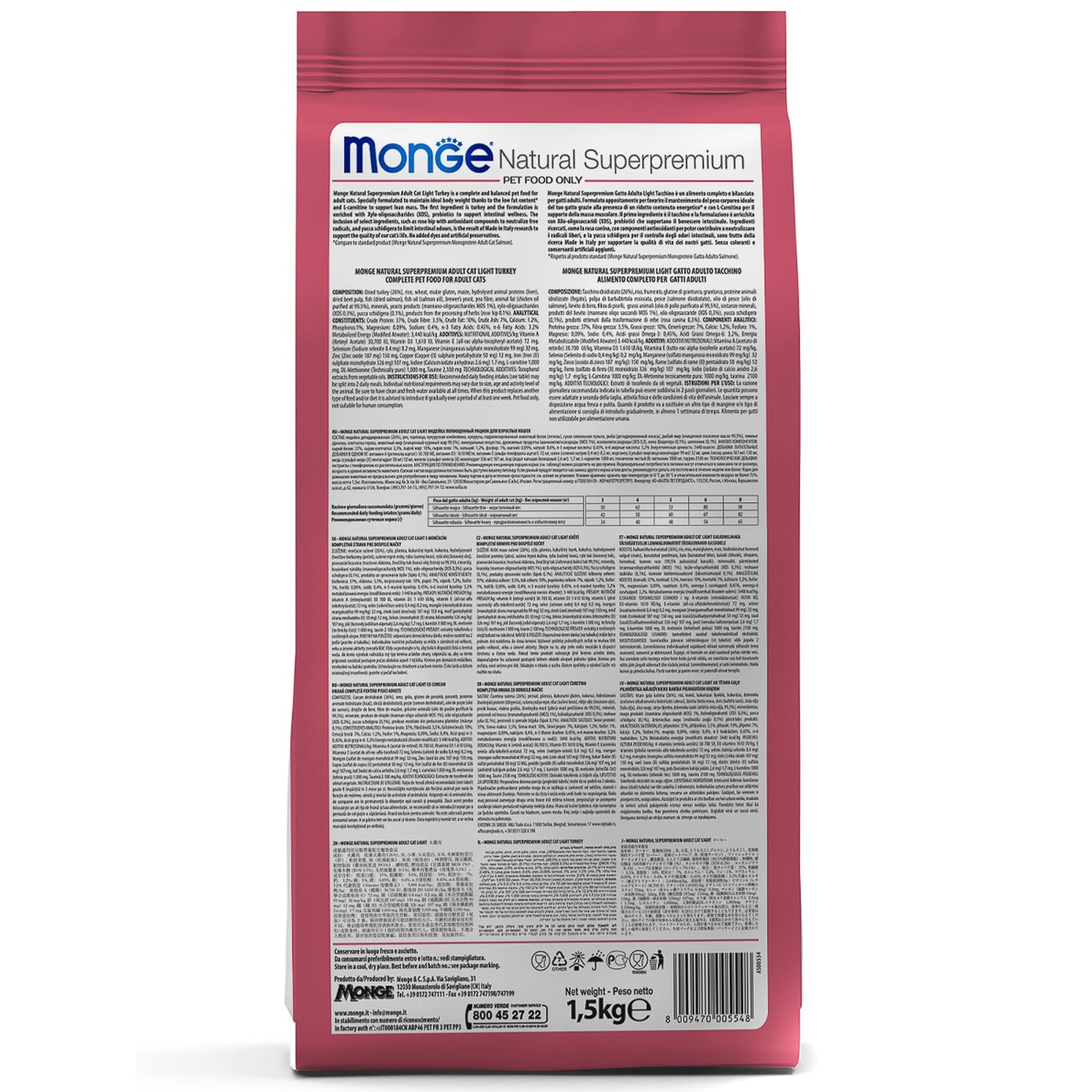 Сухой корм Monge Cat Speciality Line Monoprotein Sterilised для стерилизованных кошек, из говядины 1,5 кг — фото 12