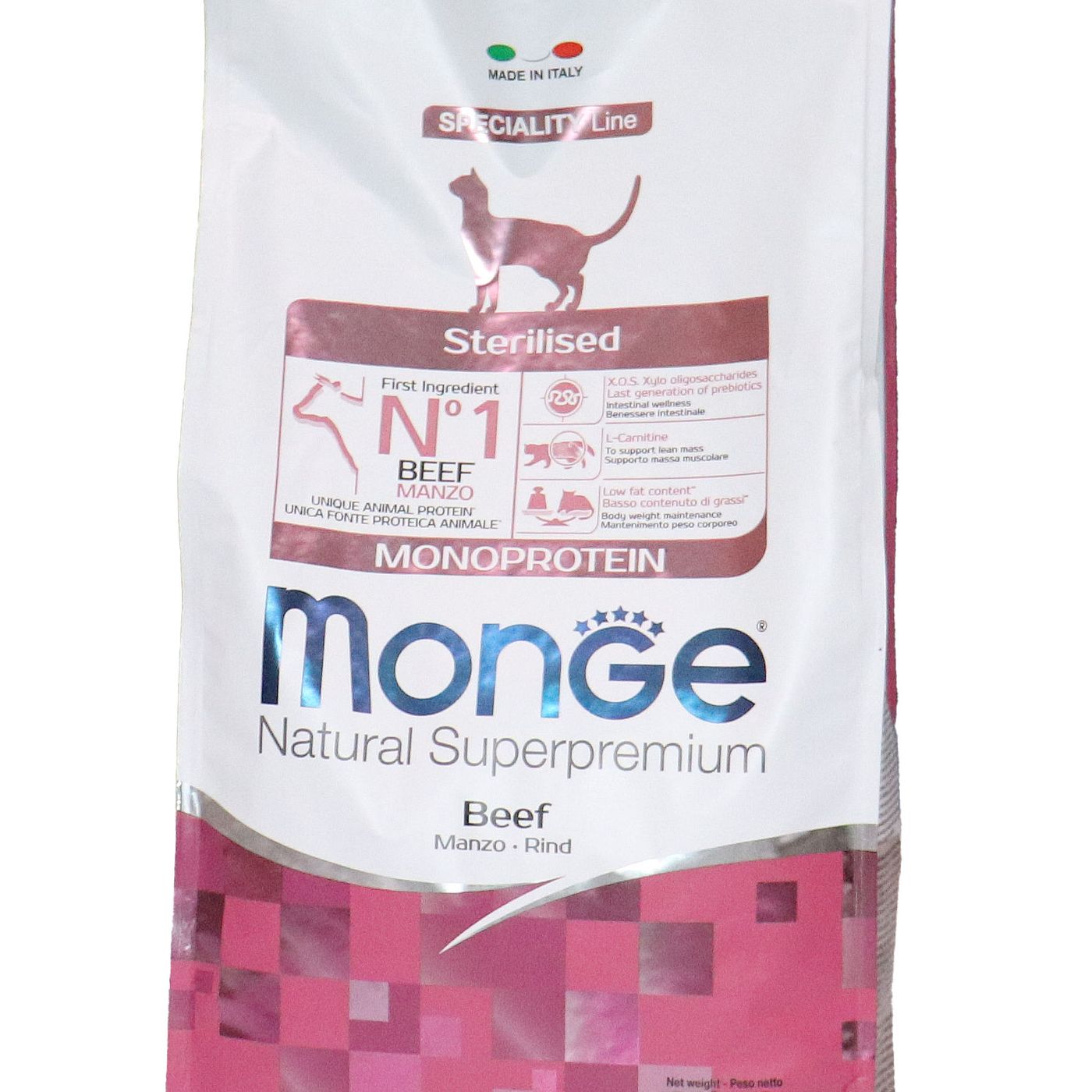 Сухой корм Monge Cat Speciality Line Monoprotein Sterilised для стерилизованных кошек, из говядины 1,5 кг — фото 8