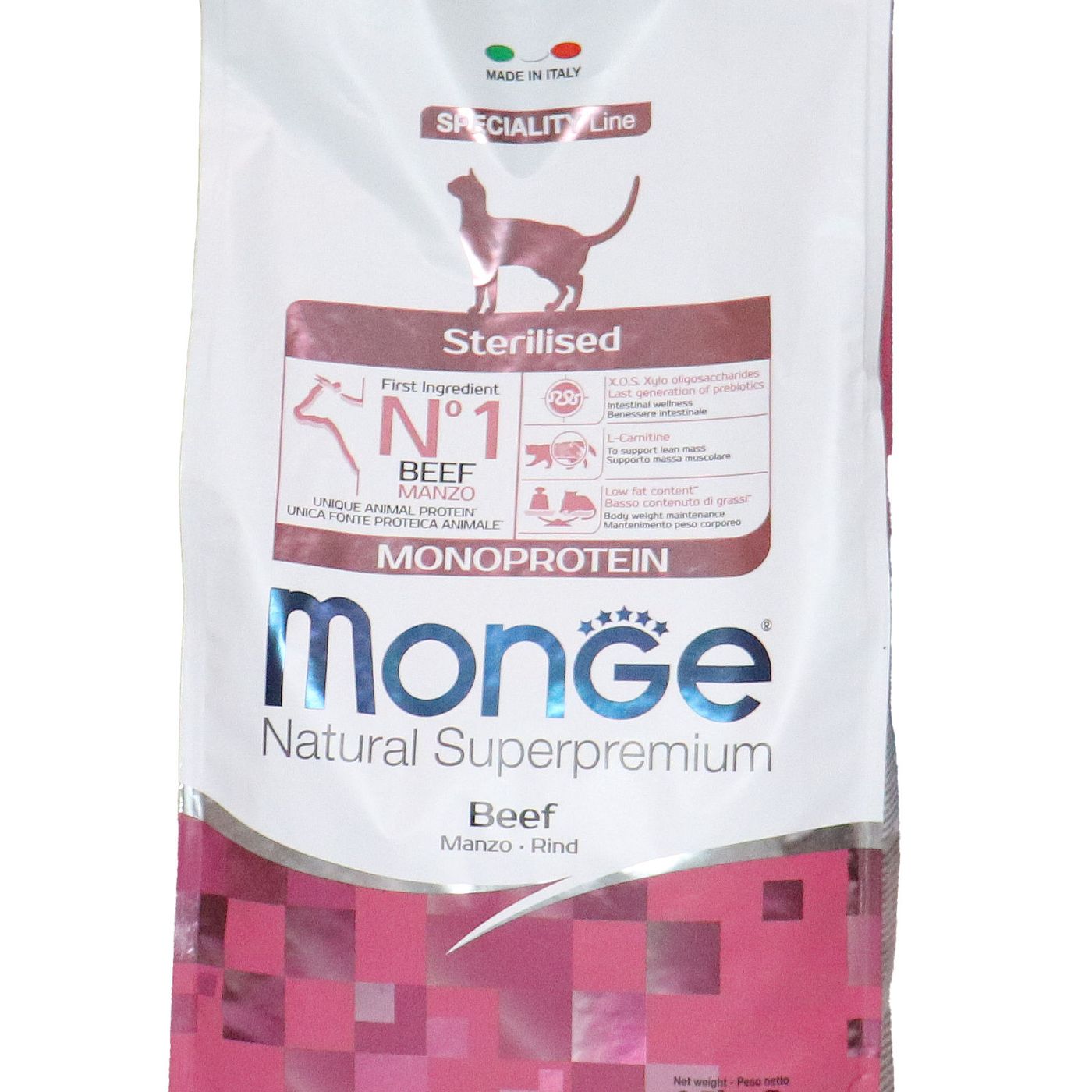 Сухой корм Monge Cat Speciality Line Monoprotein Sterilised для стерилизованных кошек, из говядины 1,5 кг — фото 36