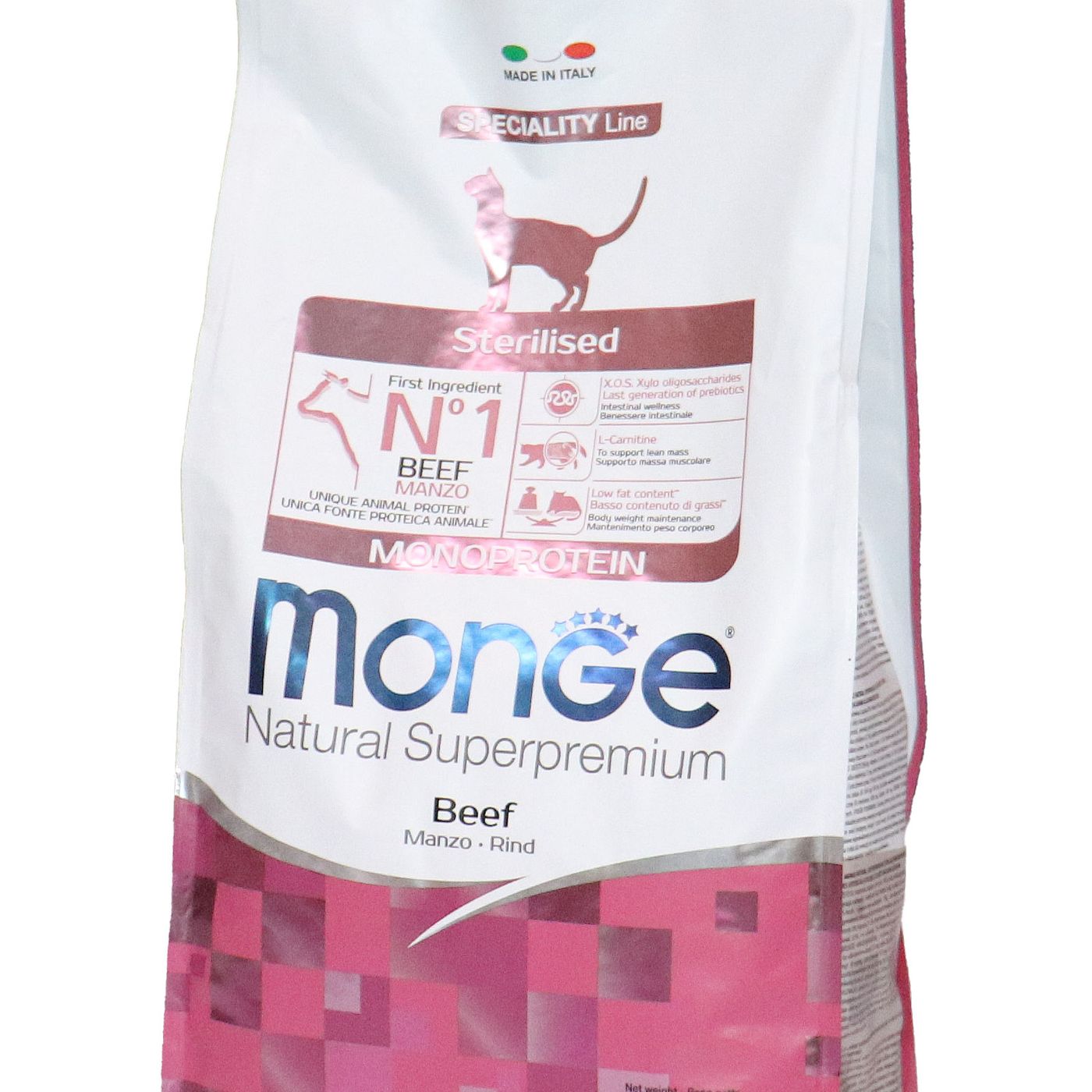 Сухой корм Monge Cat Speciality Line Monoprotein Sterilised для стерилизованных кошек, из говядины 1,5 кг — фото 38