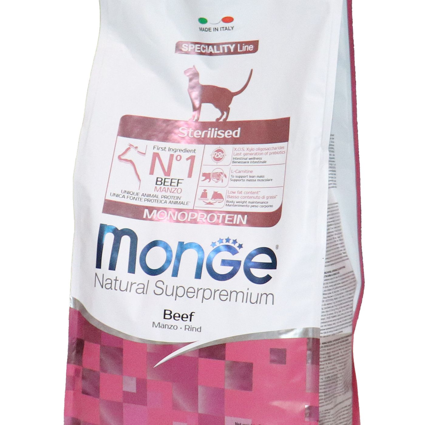 Сухой корм Monge Cat Speciality Line Monoprotein Sterilised для стерилизованных кошек, из говядины 1,5 кг — фото 39