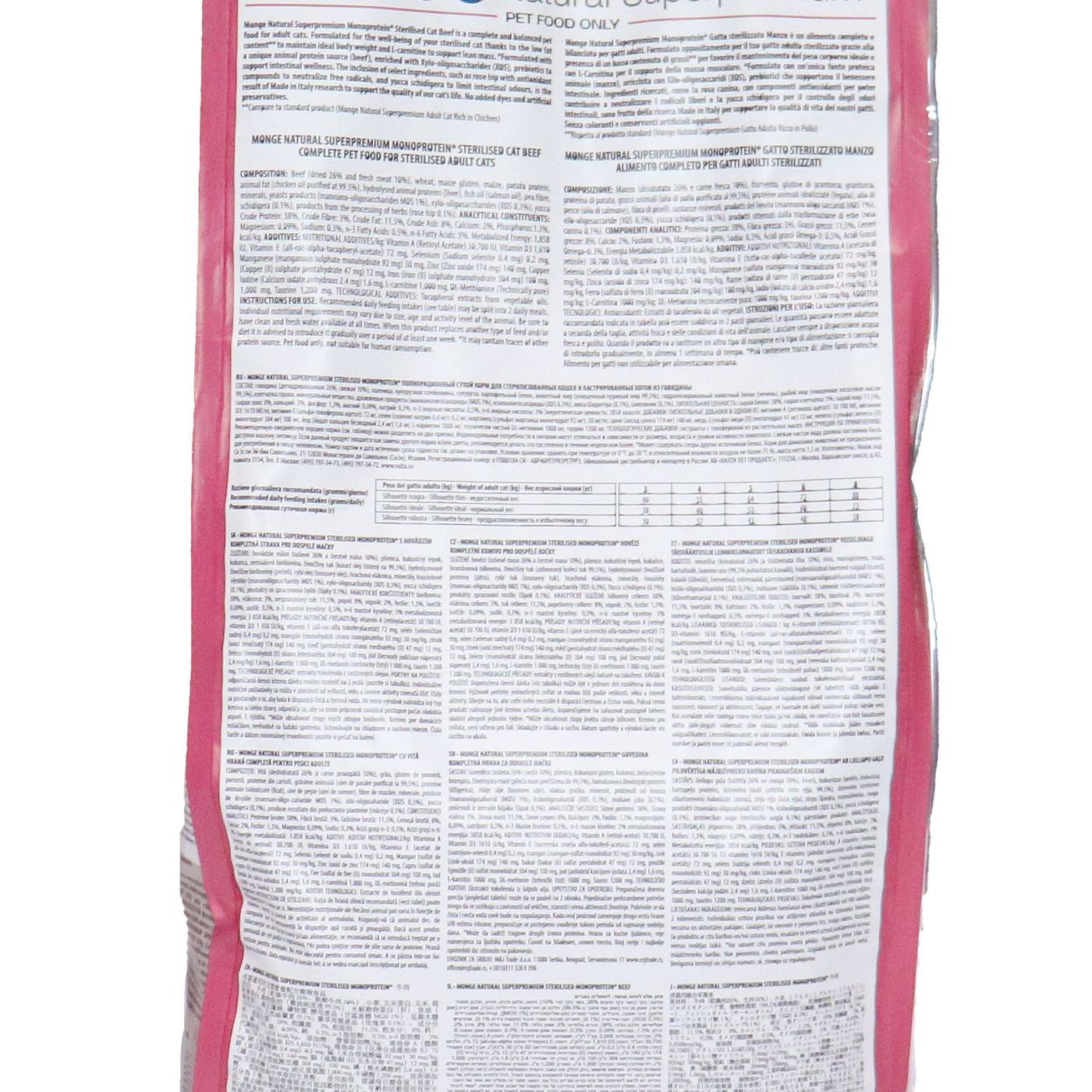 Сухой корм Monge Cat Speciality Line Monoprotein Sterilised для стерилизованных кошек, из говядины 1,5 кг — фото 18