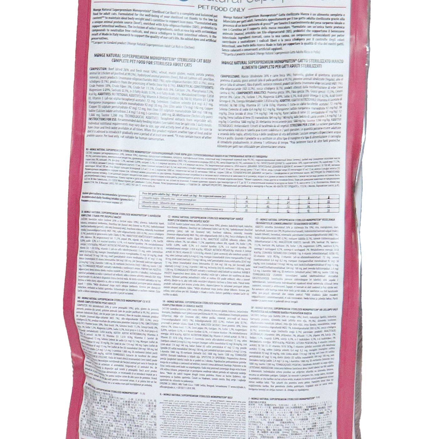 Сухой корм Monge Cat Speciality Line Monoprotein Sterilised для стерилизованных кошек, из говядины 1,5 кг — фото 19