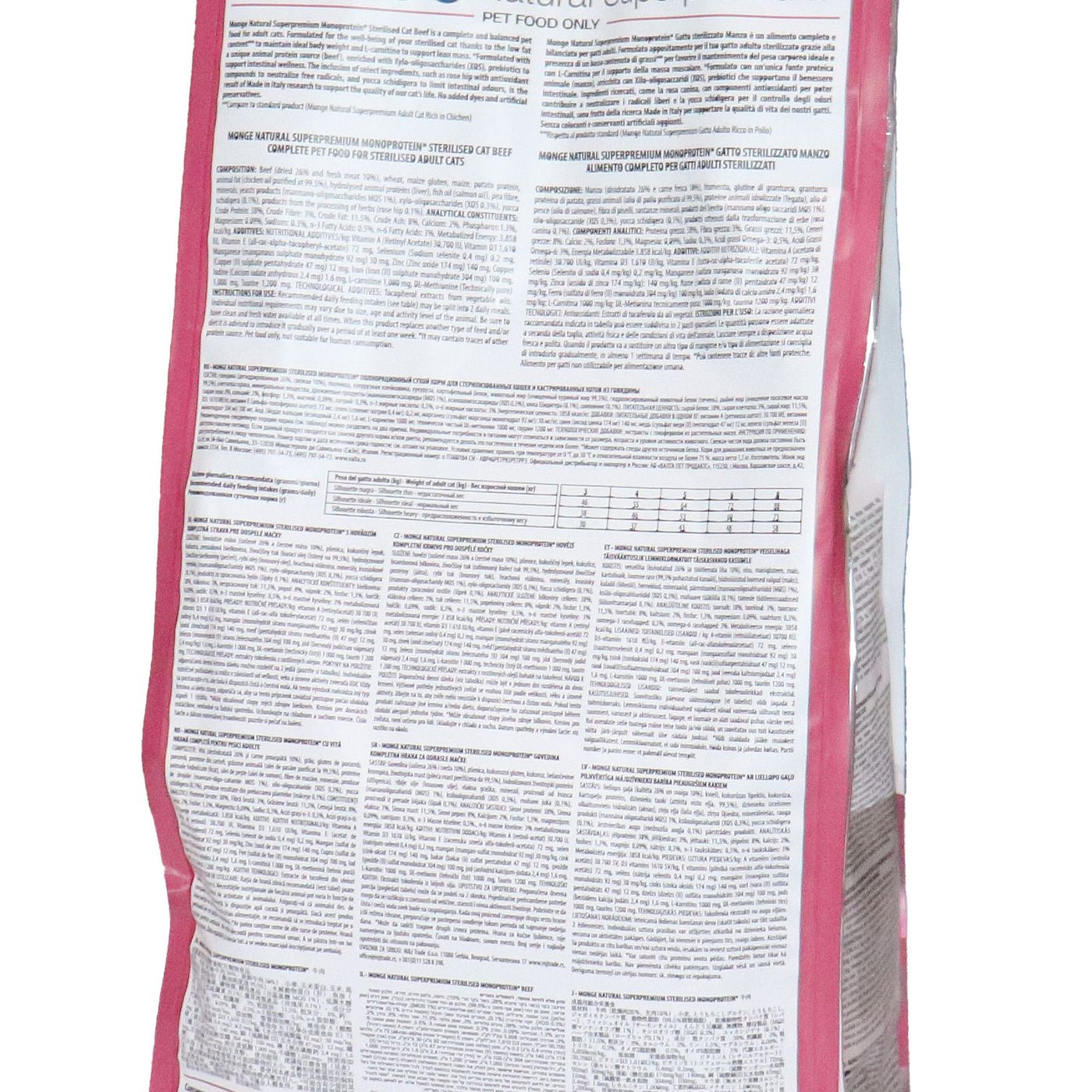 Сухой корм Monge Cat Speciality Line Monoprotein Sterilised для стерилизованных кошек, из говядины 1,5 кг — фото 20