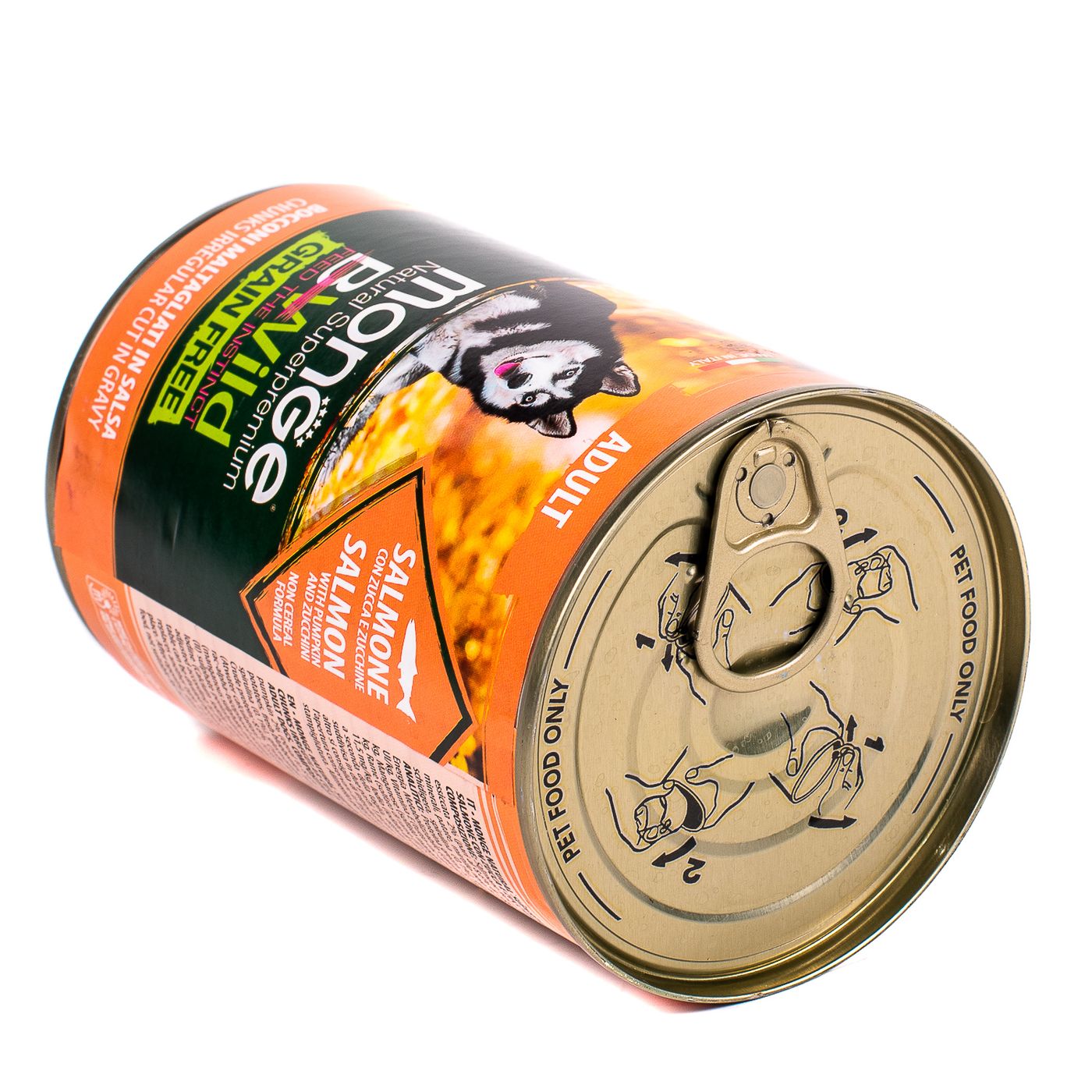 Влажный корм Monge Dog BWild GRAIN FREE для взрослых собак, беззерновой, из лосося с тыквой и кабачками, консервы 400 г — фото 8