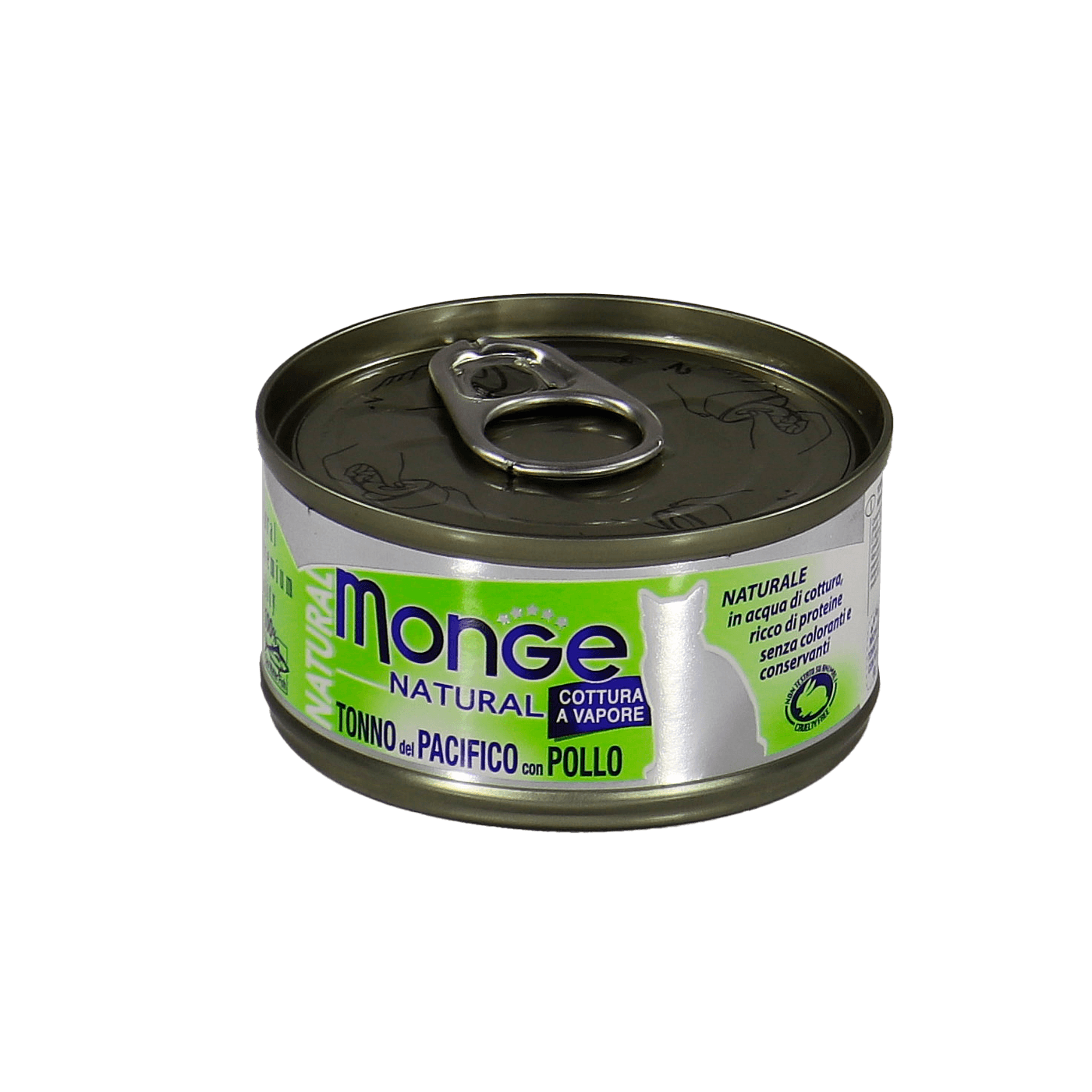 Влажный корм Monge Cat Natural для кошек, из тихоокеанского тунца с курицей, консервы 80 г — фото 2