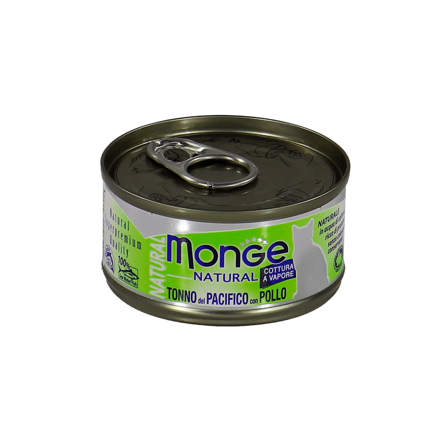 Влажный корм Monge Cat Natural для кошек, из тихоокеанского тунца с курицей, консервы 80 г — фото 28