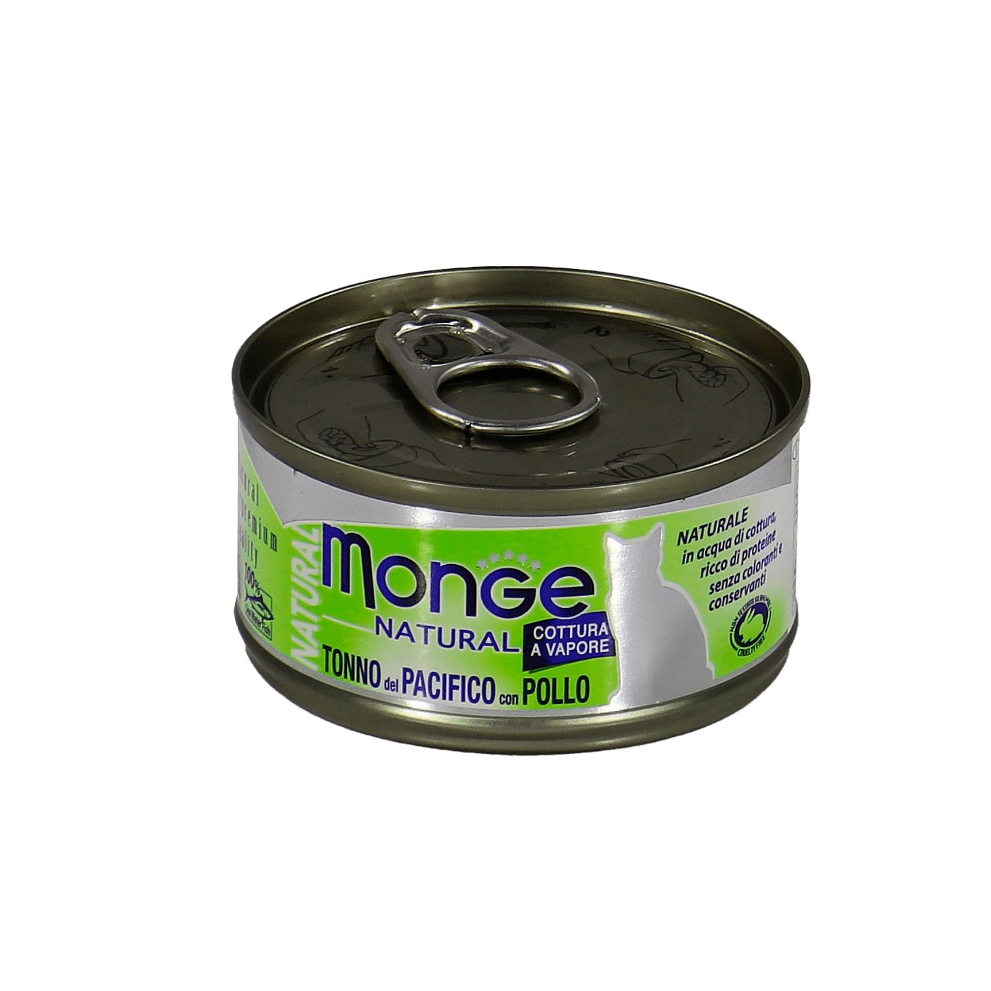 Влажный корм Monge Cat Natural для кошек, из тихоокеанского тунца с курицей, консервы 80 г — фото 29