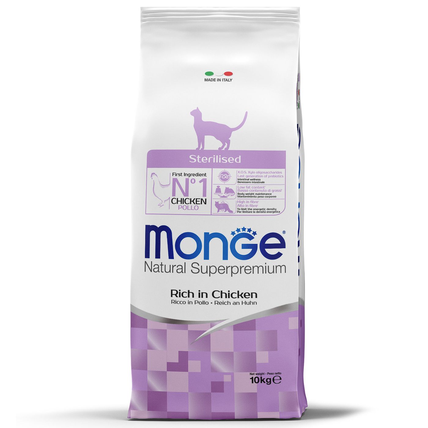 Сухой корм Monge Cat Daily Line Sterilised для стерилизованных кошек, из курицы 10 кг