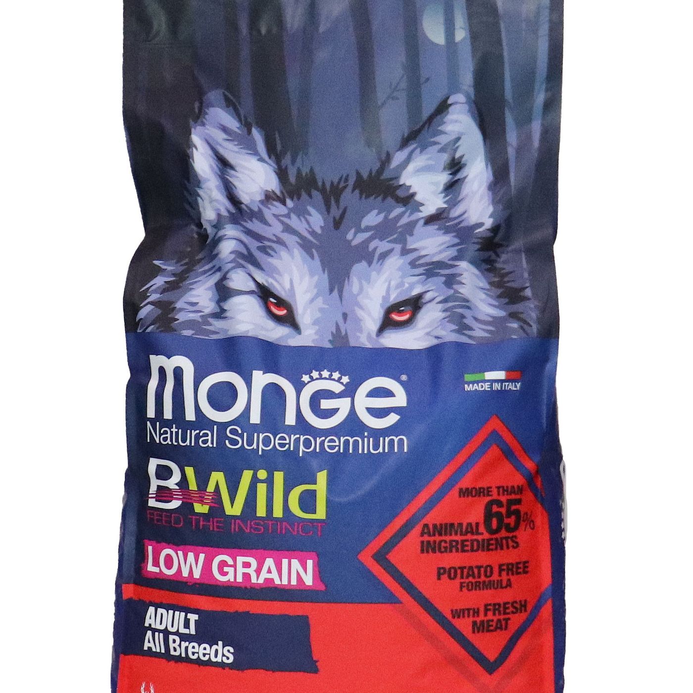 Сухой корм Monge Dog BWild LOW GRAIN для взрослых собак, низкозерновой, из мяса оленя 12 кг — фото 2