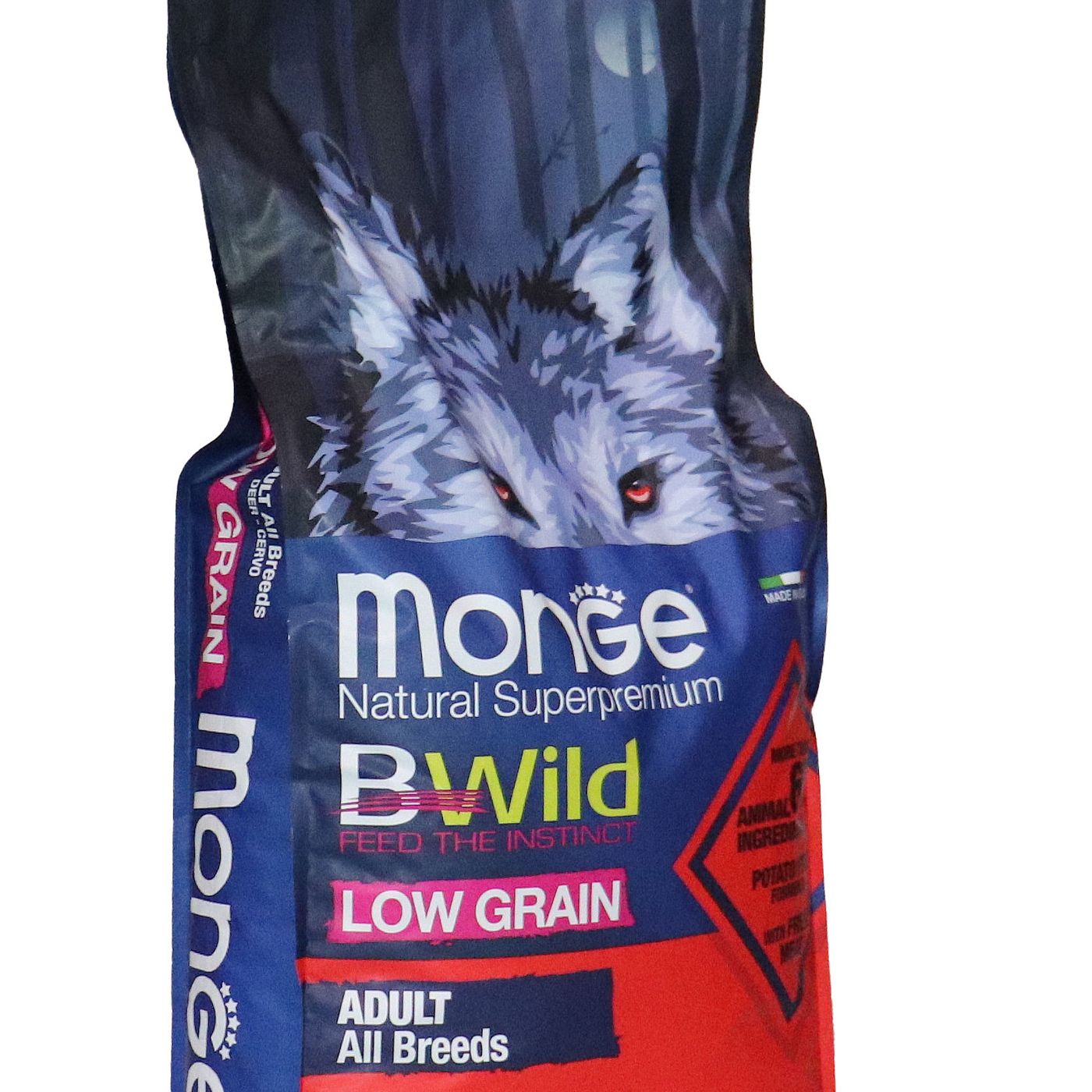 Сухой корм Monge Dog BWild LOW GRAIN для взрослых собак, низкозерновой, из мяса оленя 12 кг — фото 35