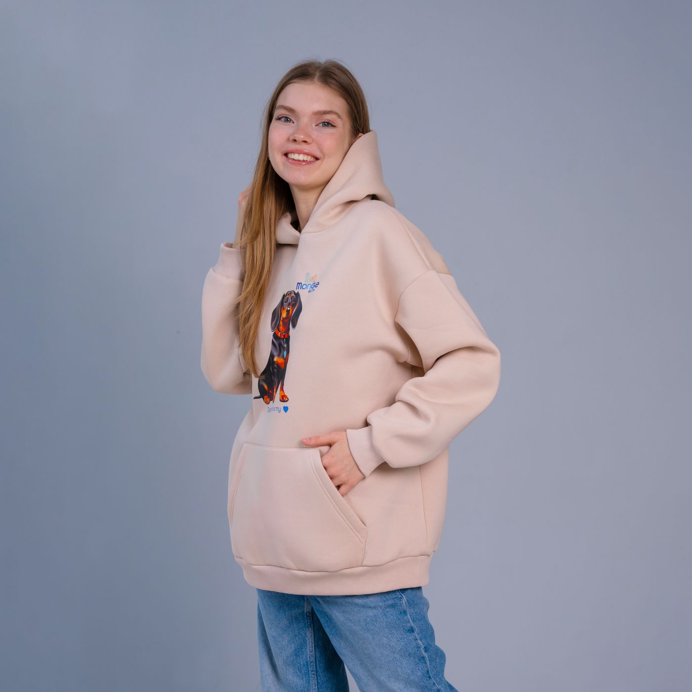 Худи AVALON такса / бежевый Monge Gift S — фото 3