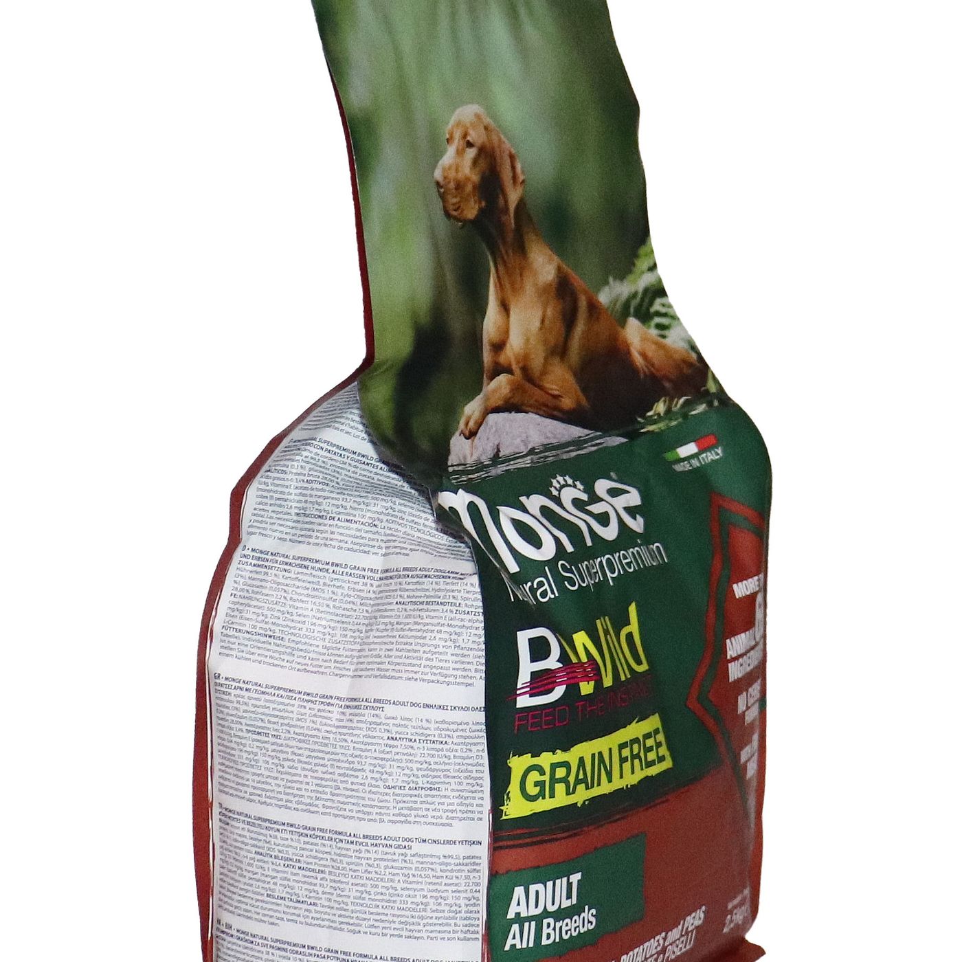 Сухой корм Monge Dog BWild GRAIN FREE для собак, беззерновой, из мяса ягненка с картофелем 2,5 кг — фото 25