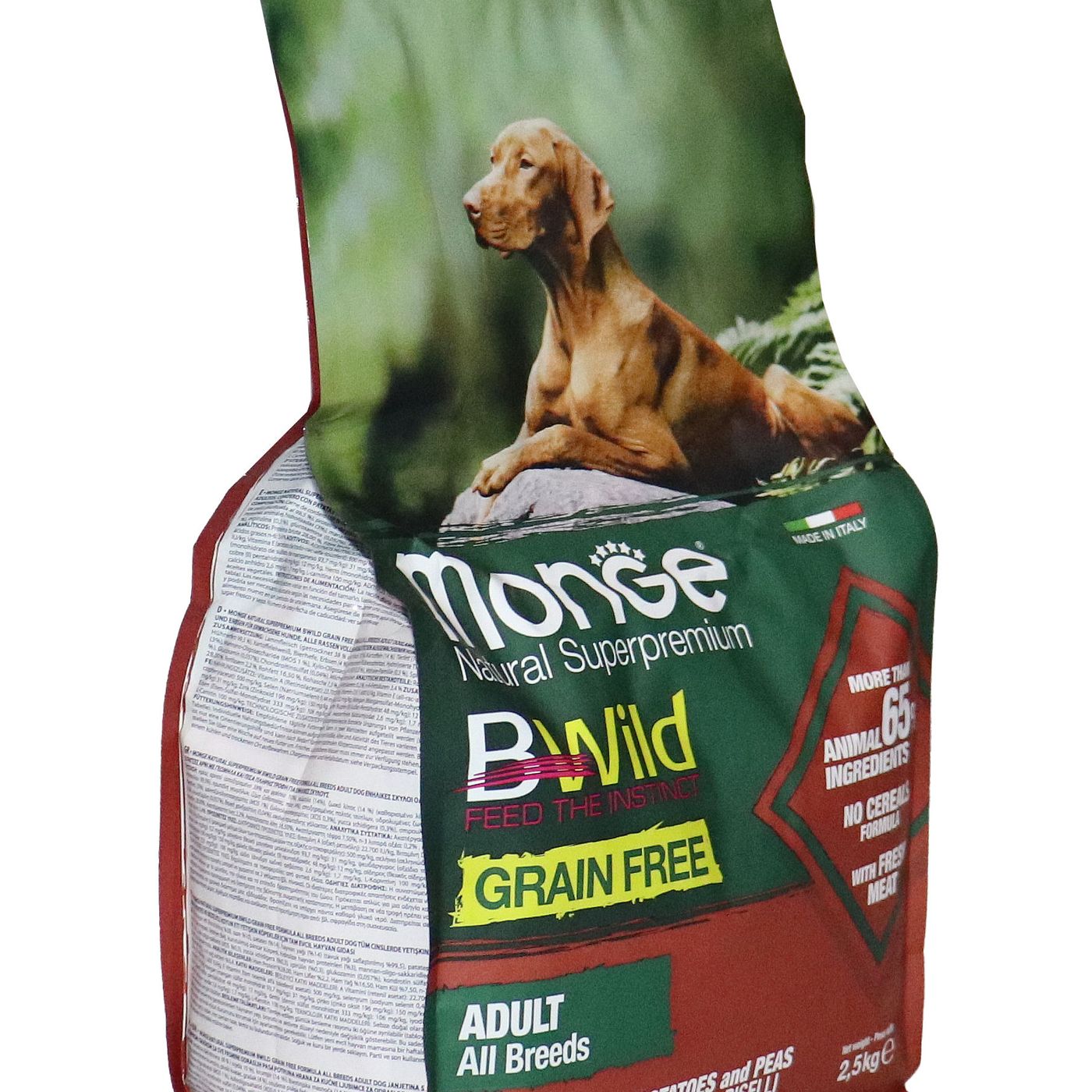 Сухой корм Monge Dog BWild GRAIN FREE для собак, беззерновой, из мяса ягненка с картофелем 2,5 кг — фото 27