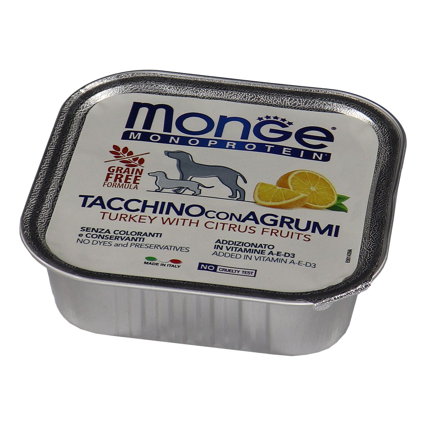 Влажный корм Monge Dog Natural Monoprotein Fruits для собак, паштет из индейки с цитрусовыми, консервы 150 г — фото 2