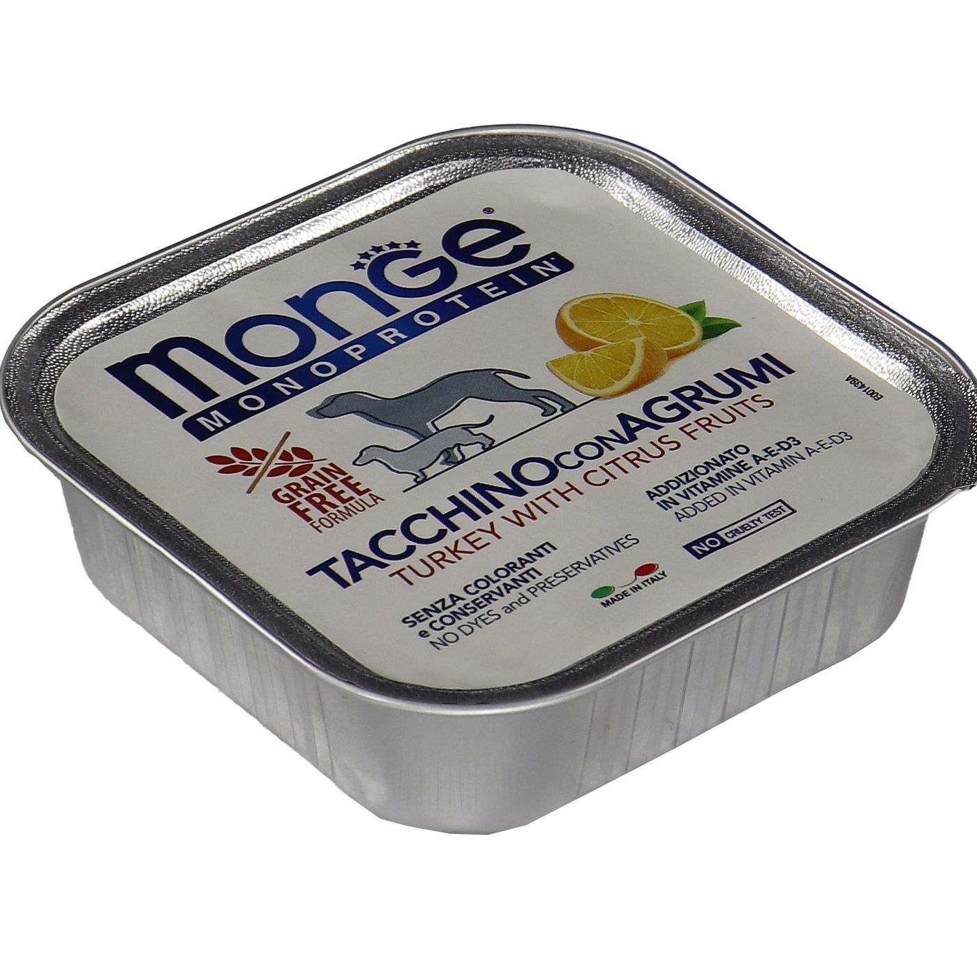 Влажный корм Monge Dog Natural Monoprotein Fruits для собак, паштет из индейки с цитрусовыми, консервы 150 г — фото 29