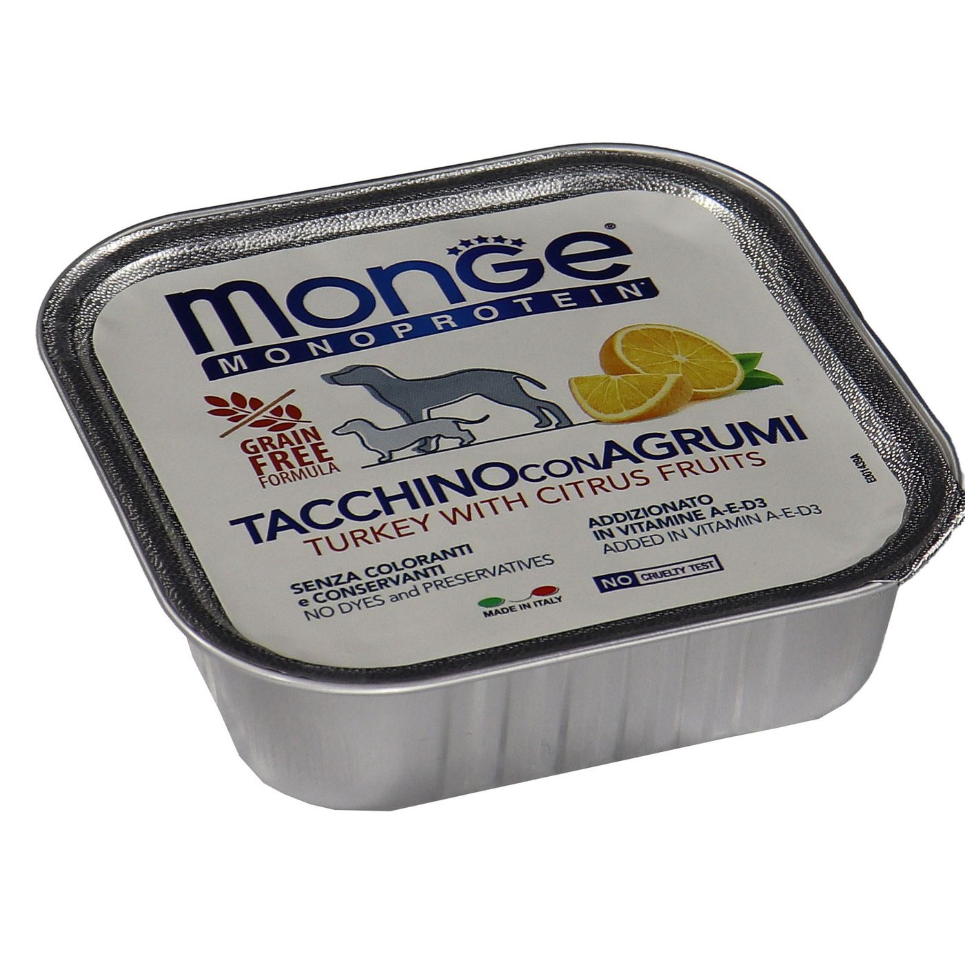 Влажный корм Monge Dog Natural Monoprotein Fruits для собак, паштет из индейки с цитрусовыми, консервы 150 г — фото 31