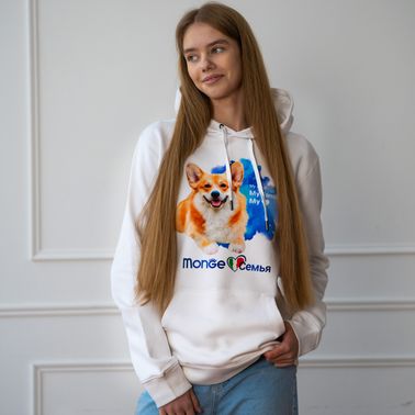Monge Gift Shop collection 2023 толстовка белая Корги L