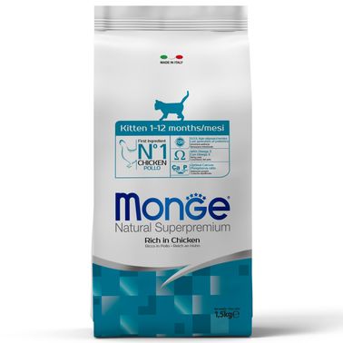 Сухой корм Monge Cat Daily Line для котят и беременных кошек, из курицы 1,5 кг