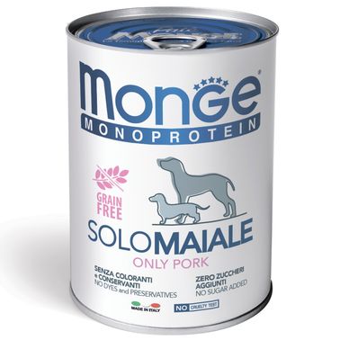 Monge Dog Monoprotein Solo консервы для собак паштет из свинины 400г