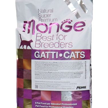 Сухой корм Monge PFB Cat BWild GRAIN FREE для взрослых крупных кошек, беззерновой, из мяса буйвола 10 кг