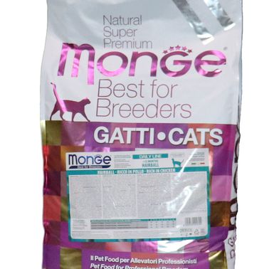 Сухой корм Monge Cat PFB Daily Line Hairball для взрослых кошек, для выведения шерсти, с курицей 10 кг