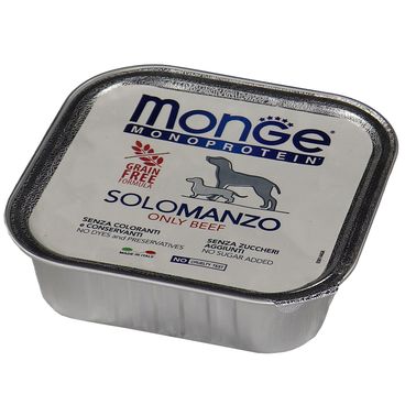 Влажный корм Monge Dog Monoprotein для собак, паштет из говядины, консервы 150 г
