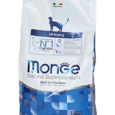 Сухой корм Monge Cat Daily Line Urinary для кошек, для профилактики МКБ, с курицей 1,5 кг
