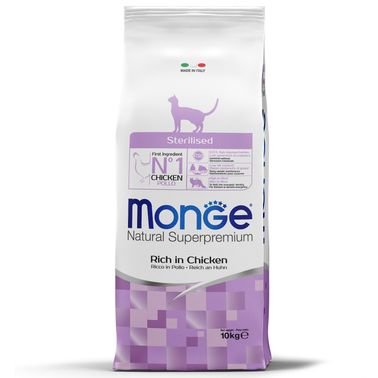 Сухой корм Monge Cat Daily Line Sterilised для стерилизованных кошек, из курицы 10 кг