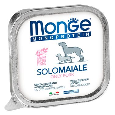 Monge Dog Monoprotein Solo консервы для собак паштет из свинины 150г